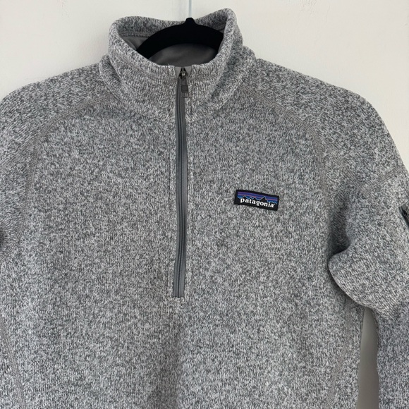 Patagonia Women’s Better Sweater 1/4 Zip Fleece Lined Pullover Gray Sz Small - Picture 2 of 10